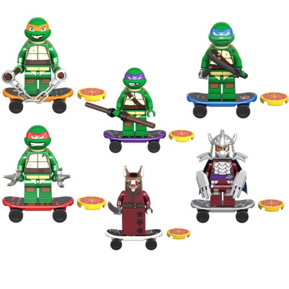 6 Minifigures Teenage Mutant Ninja Turtles Blocks